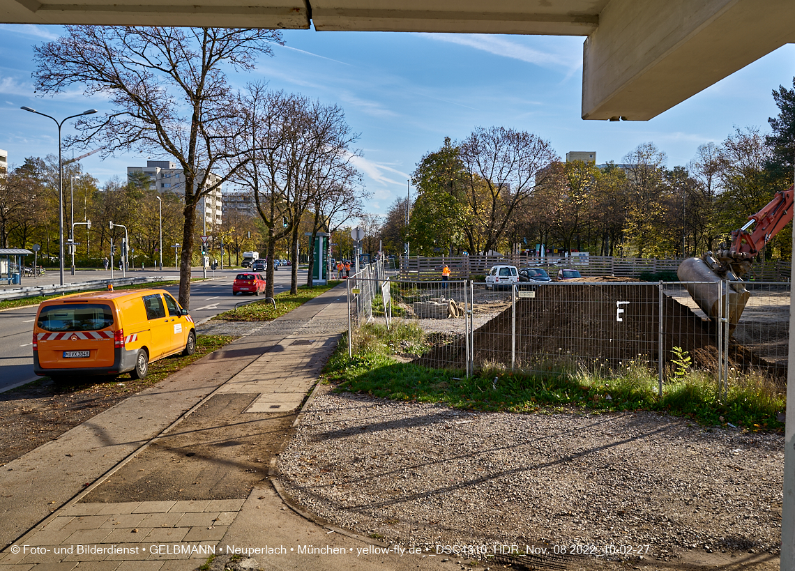 08.11.2022 - Baustelle an der Quiddestraße Haus für Kinder in Neuperlach